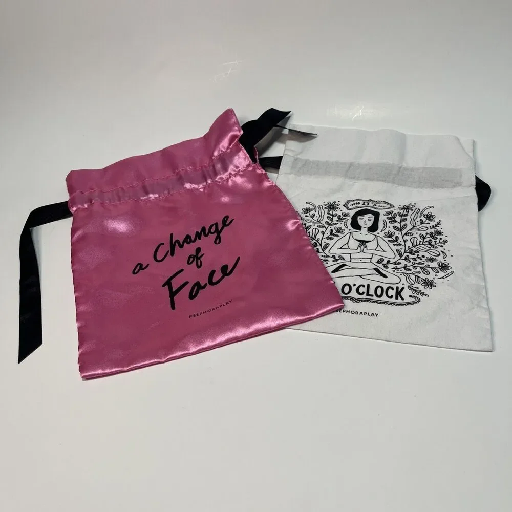 2017 Sephora Play drawstring makeup bags. Lot Of 2 #sephoraplay